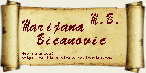 Marijana Bicanović vizit kartica